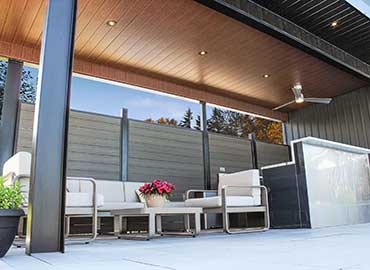 Ash-Grey-Fence-Privacy-Screen Installed in Borden Barrie