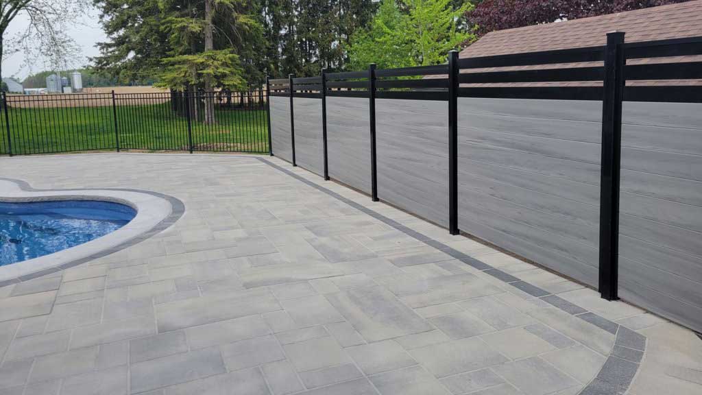 GREY-Vinyl-Fence-installed-in-Barrie