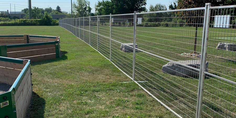 temporary-fence-installed in soccer-field installed in Thornton Barrie